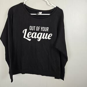 OUT OF YOUR LEAGUE H&M Black Lightweight Long Sleeve Shirt MED Athleisure